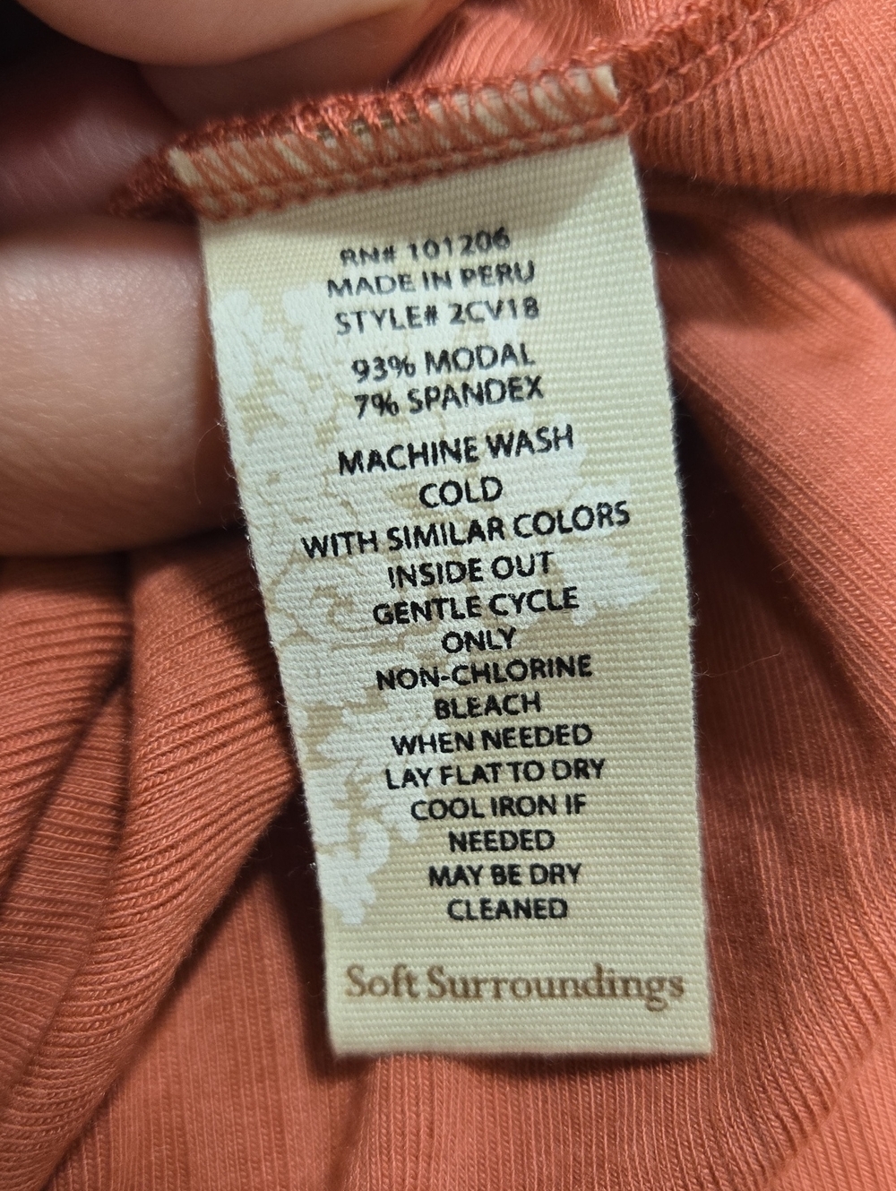 Soft Surroundings-Maxi Dress Ribbed Knit in Coral-Size XL - Picture 11 of 13